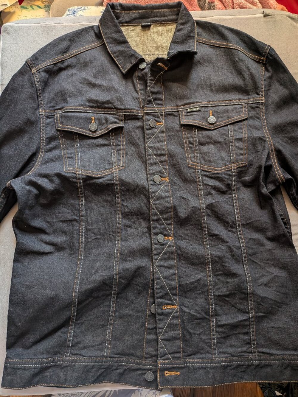 Buffalo David Bitton Men's Dark Wash Denim Trucker Jacket Size XXL
